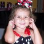 Large Red/Black/White Korker Bow