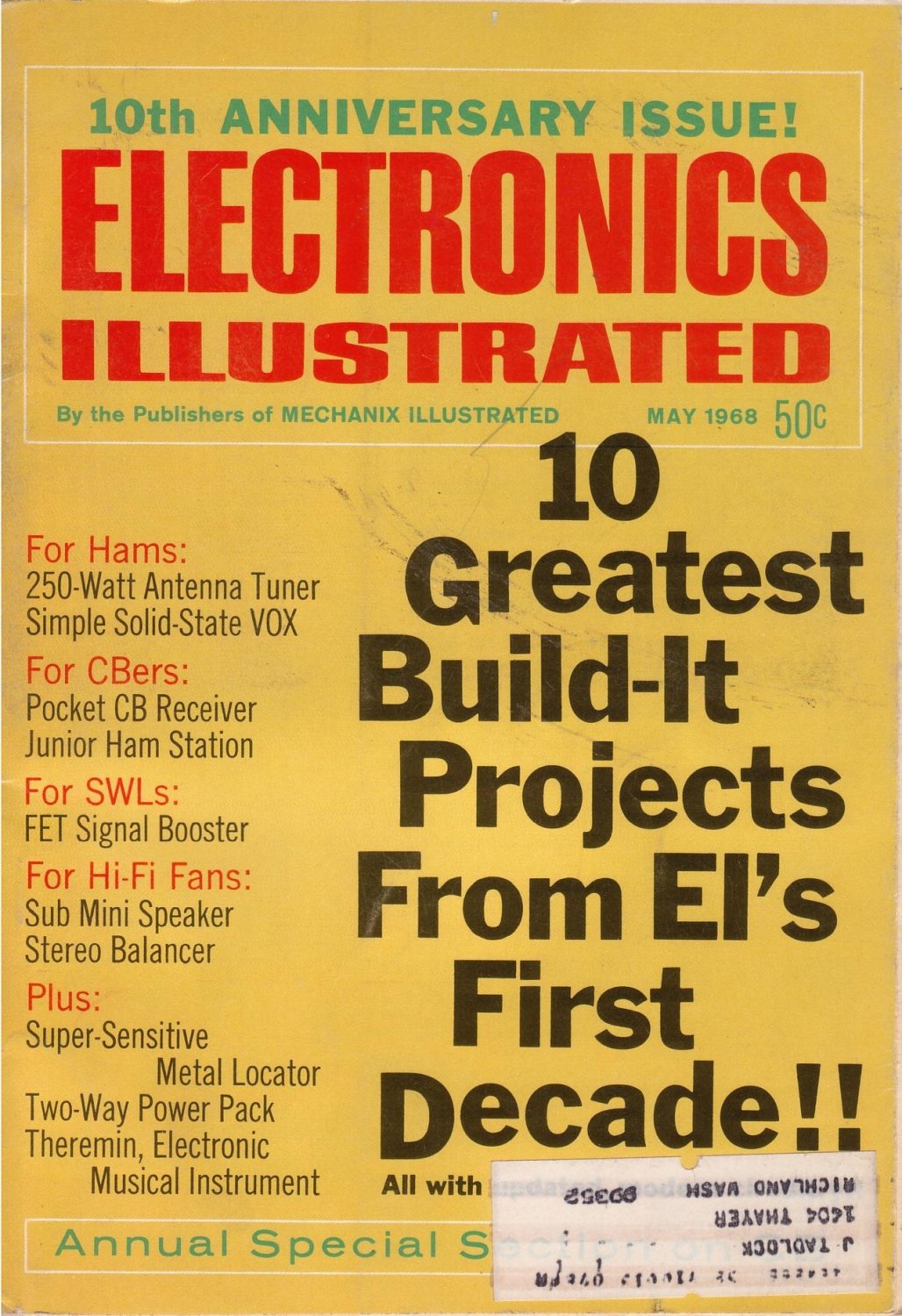 Electronics Illustrated (1968 May) 10th Anniversary Issue