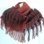 2 colored fringe scarf