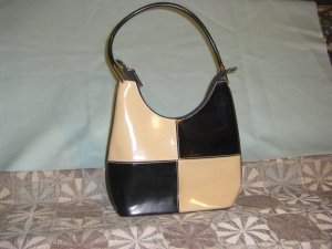 Black amd tan purse