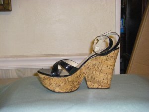 Corked heel sandals
