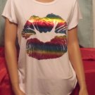 T-shirts with rainbow lips