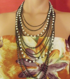 Pearl and chains combination