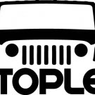 Go Topless! Go TOPLESS Vinyl Decal Sticker Jeep JK
