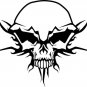 SKULL CRACK Vinyl Decal Sticker