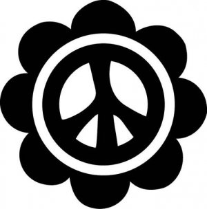Flower Peace Power Vinyl Decal Sticker