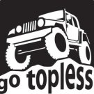 Go Topless! Go Topless Vinyl Decal Sticker Jeep
