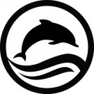DOLPHIN OCEAN CIRCLE Vinyl Decal Sticker