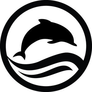 DOLPHIN OCEAN CIRCLE Vinyl Decal Sticker