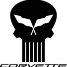 Corvette Skull  Vinyl Decal Sticker