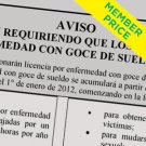 Compliance Poster: Paid Sick Leave (Spanish)