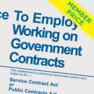 Compliance Poster: Employees Working on Government Contracts