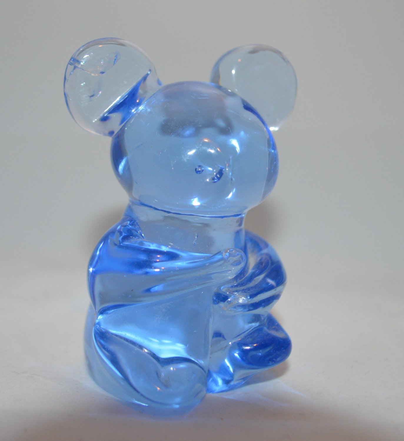 Titan Art Blue Glass Bear - iridescent Blue - Figurine Bear - Koala Panda