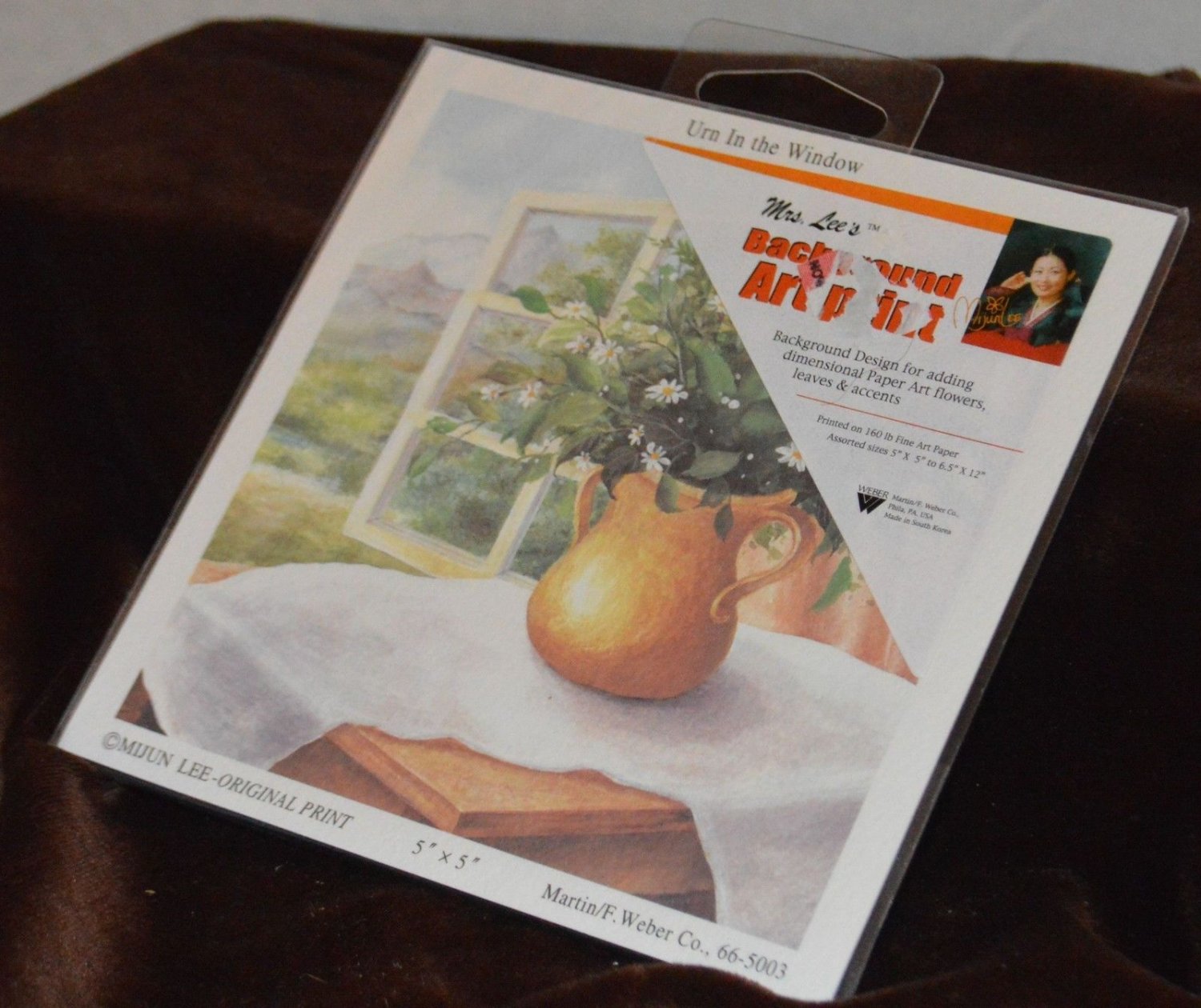 Mrs Lee's Background Art Print 5x5 to 6 x 12 inches Urn in the Window