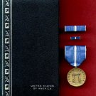 Korean War Service medal in case with ribbon bar and lapel pin