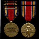 WWII Victory Military Award medal with ribbon bar