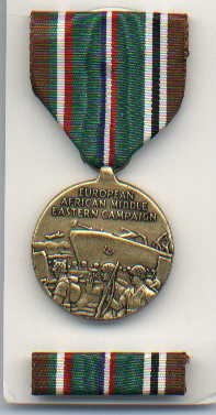 WWII EUROPEAN THEATER OF OPERATIONS MEDAL WITH RIBBON BAR