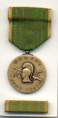WAC WOMENS ARMY CORPS MEDAL WITH RIBBON BAR