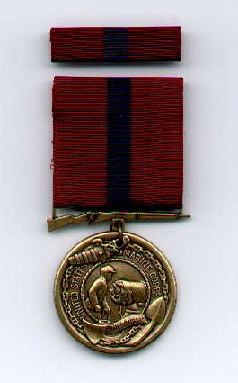 US Marine Corps Good Conduct medal with ribbon bar