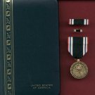 Prisoner of War medal in case with ribbon bar and lapel pin