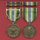 Armed Forces Service medal in case with ribbon bar and lapel pin