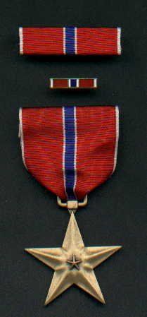 US Bronze Star Medal with ribbon bar and lapel pin