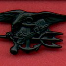US Navy SEAL Badge in subdued combat black US Navy SEAL Badge in subdued combat black