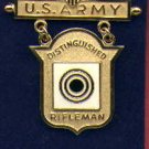 US Army Distinguished Rifleman badge in gold