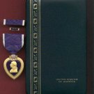 US Purple Heart medal in case with ribbon bar and lapel pin