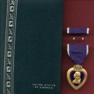 Vietnam Purple Heart medal in case with ribbon bar and lapel pin