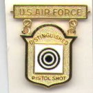 USAF Air Force Distinguished Pistol Shot badge in gold