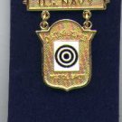 US Navy Distinguished Pistol Shot badge in gold