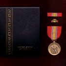 US National Defense medal decoration set with ribbon bar and lapel pin in case US National Defense medal decoration set with ribbon bar and lapel pin in case