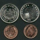 CSA Confederate one cent and 50 cent half dollar coins dated 1861