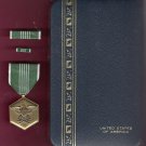 Army Commendation medal in case with ribbon bar and lapel pin Army Commendation medal in case with ribbon bar and lapel pin