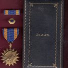 Genuine Vintage WWII Air medal in case with ribbon bar and lapel pin Army Air Corps AAC Genuine Vintage WWII Air medal in case with ribbon bar and lapel pin Army Air Corps AAC