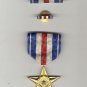 WWII Vintage Genuine Silver Star Award medal in case with ribbon bar and lapel pin