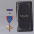 WWII Army Distinguished Service Cross Medal in case with ribbon bar