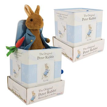 Cute Peter Rabbit jack in the box