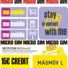 Mas Movil spanish micro Sim card for Spain with 15 € credit