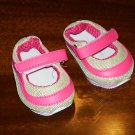 Dark Pink Mary Jane one-strap sneakers from Monique trading Corp. for 18" American Girl style Dolls