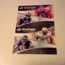 2 Card 2008 Upper Deck College To Pros Insert RC Rookie Card Lot