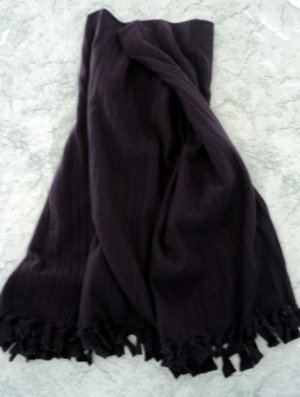 Ribbed Purple Fleece Throw
