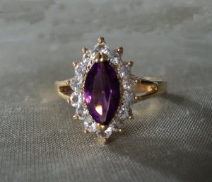 Amethyst Marquis Ring