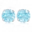 Blue Topaz Stud Earrings