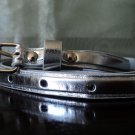 Metallic Silver Slim Belt