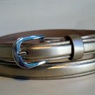 Slim Metallic Gold Belt