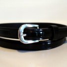 Slim Black Patent Belt