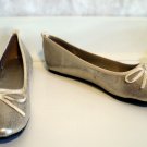 Gold Metallic Bow Ballet Flats Gold Metallic Bow Ballet Flats