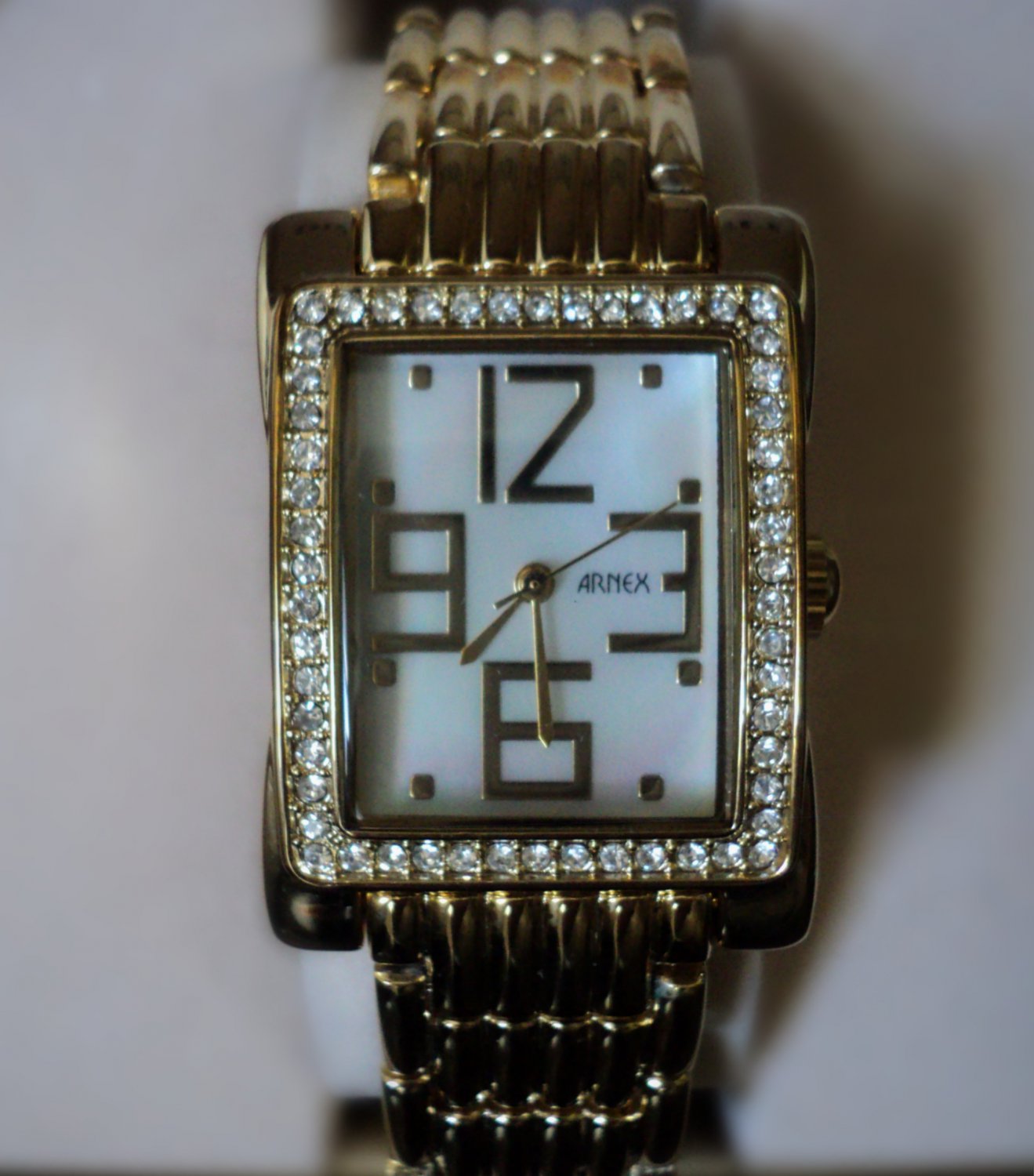 Gold-Tone Swarovski Crystal Bezel Watch